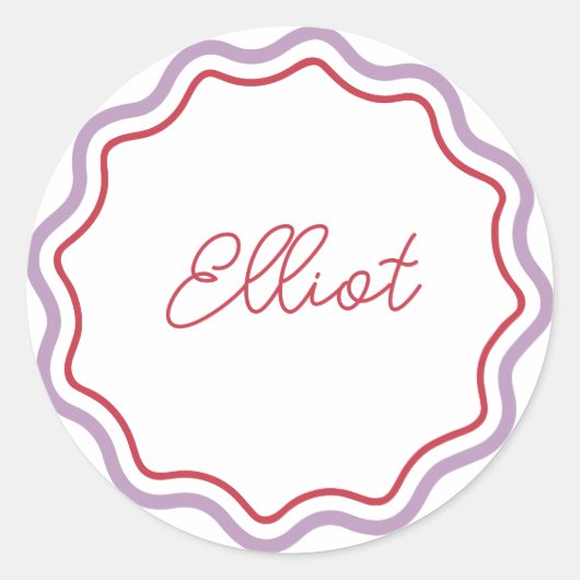 Autocollants Ronds Imprimés Personnalisés Courbes  (Devant)