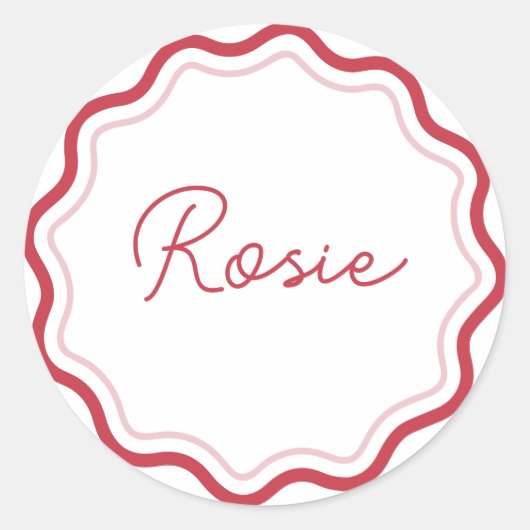 Autocollants Ronds Imprimés Personnalisés Vagues C (Devant)