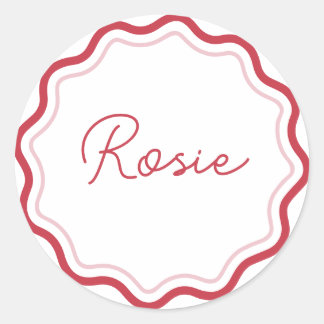 Autocollants Ronds Imprimés Personnalisés Vagues C