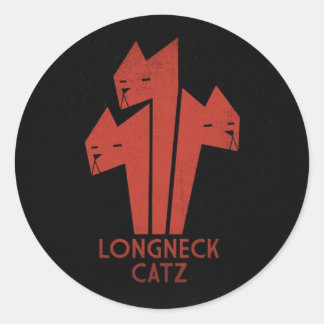 Autocollants ronds LongNeck Catz