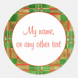 Autocollants ronds mats 3" MAC GREGOR TARTAN
