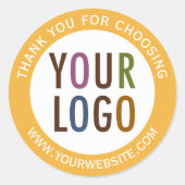 Autocollants ronds Merci Logo d'entreprise Promoti (Devant)