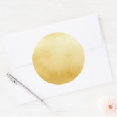 Autocollants ronds métallisés or faux Glam (Enveloppe)