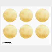 Autocollants ronds métallisés or faux Glam (Feuille)