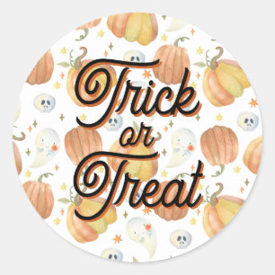 Autocollants ronds mignons et joyeux Halloween