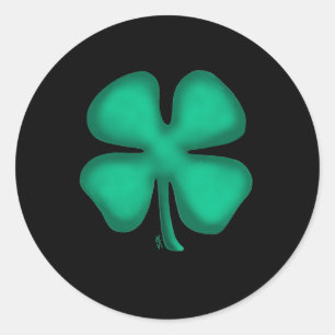 Autocollants ronds noirs irlandais