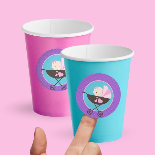 Autocollants Ronds Poupée Bébé Fille