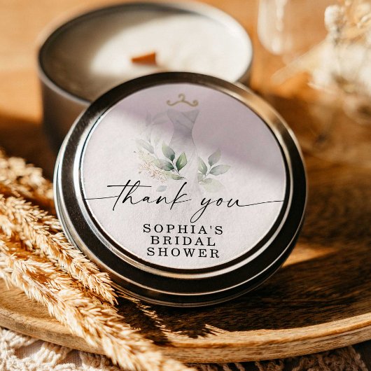 Autocollants ronds pour Baby Shower de verdure à l