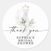 Autocollants ronds pour Baby Shower de verdure à l (Devant)