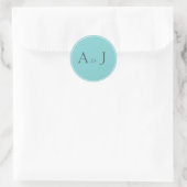 Autocollants ronds solides turquoises (Sac)