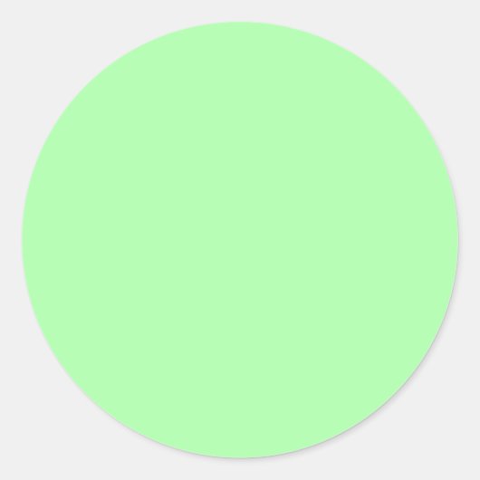 Autocollants Ronds Vert Menthe Uni Moderne Vierges (Devant)