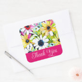 Autocollants rose Merci (Enveloppe)