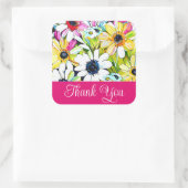 Autocollants rose Merci (Sac)