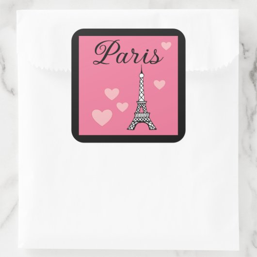 Autocollants Rose Paris (Sac)