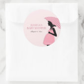 Autocollants roses de baby shower de parapluie de (Sac)