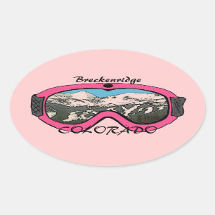 Autocollants roses de lunettes de Breckenridge le