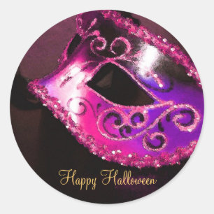 Autocollants roses de partie de Halloween de