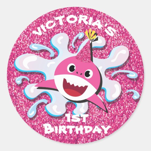 Autocollants roses de parties scintillantes de (Devant)