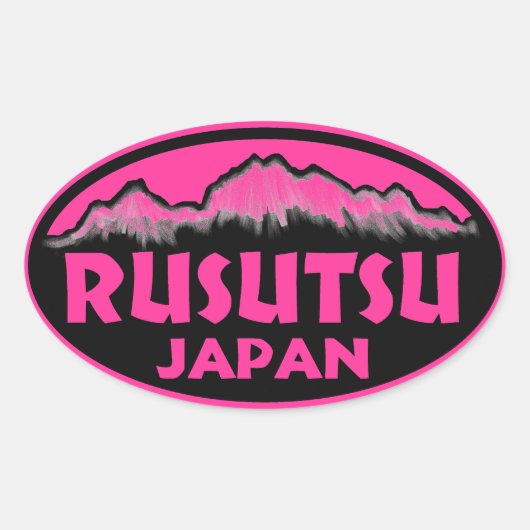 Autocollants roses de Rusutsu Japon (Devant)