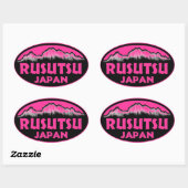 Autocollants roses de Rusutsu Japon (Feuille)