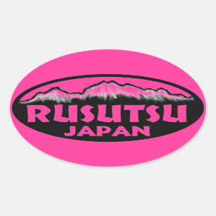 Autocollants roses de Rusutsu Japon