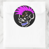 Autocollants roses et noirs de crâne (Sac)