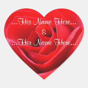 Autocollants roses romantiques de mariage