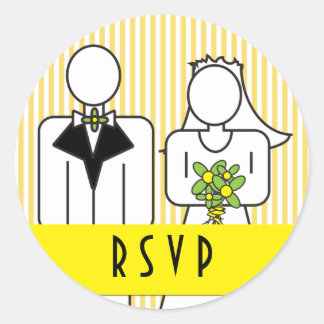 Autocollants rsvp de mariée et de chambre