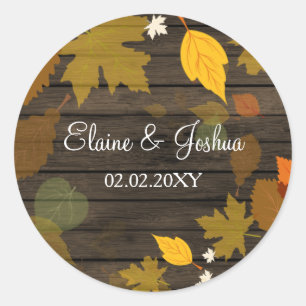 Autocollants Rustic Barn Wood Mariage de automne