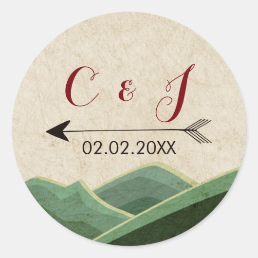 Autocollants Rustic Camping Wedding (Devant)