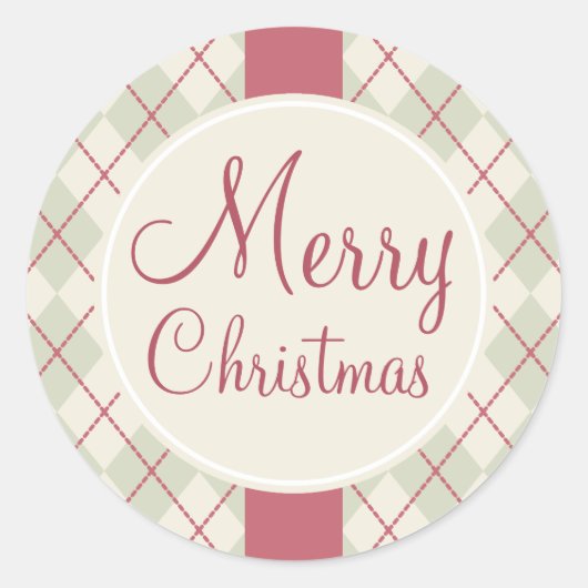 Autocollants rustiques Joyeux Noël (Devant)