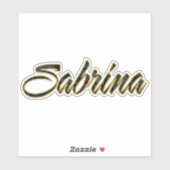 Autocollants Sabrina black gold lettering (Feuille)