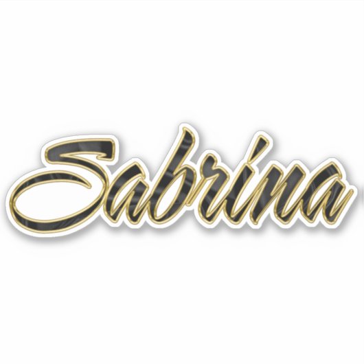 Autocollants Sabrina black gold lettering (Devant)