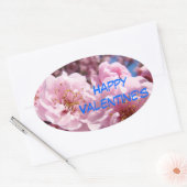 Autocollants Saint-Valentin Fleurs Roses Printemps (Enveloppe)