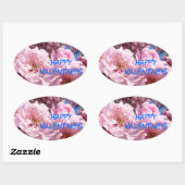 Autocollants Saint-Valentin Fleurs Roses Printemps (Feuille)
