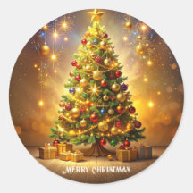 Autocollants Sapin de Noël Décoré