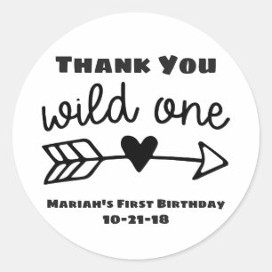 Autocollants sauvages de Merci d'un anniversaire