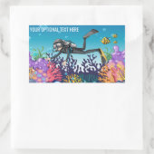 Autocollants Scuba Diver texte personnalisé (Sac)