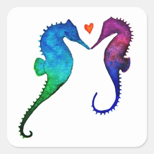 Autocollants Seahorse Love (Devant)