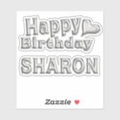 Autocollants Sharon Happy Birthday (Feuille)