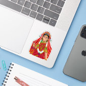 Autocollants Shree Radha (Ordinateur portable avec iPhone)