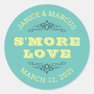 Autocollants S'more Love, Autocollants de Faveur S