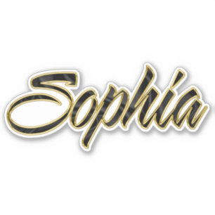 Autocollants Sophia black gold lettering