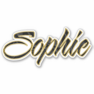 Autocollants Sophie Black Gold Lettering