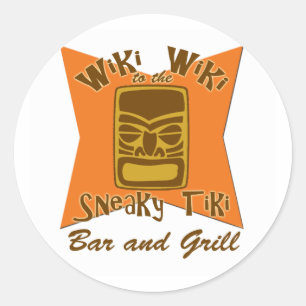 Autocollants sournois de bar et grill de Tiki