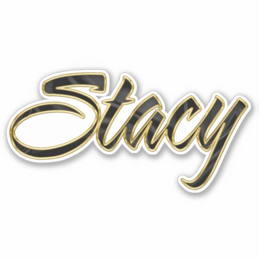 Autocollants Stacy black gold lettering (Devant)