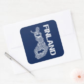 Autocollants sur carte FINLANDE personnalisables (Enveloppe)
