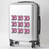 Autocollants Sweet Sixteen (Sur valise)