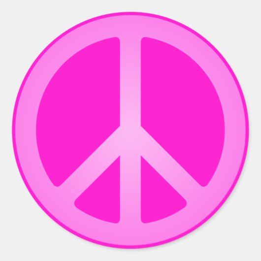 Autocollants symbole de la paix rose (Devant)