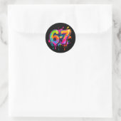 Autocollants tendance moderne ado mème 6-7 67 (Sac)